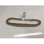 A 9ct gold interlocking link tapering curb link bracelet. Weight approx 11.80
