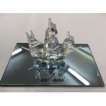 A boxed Swarovski 'Santa Maria' ship.