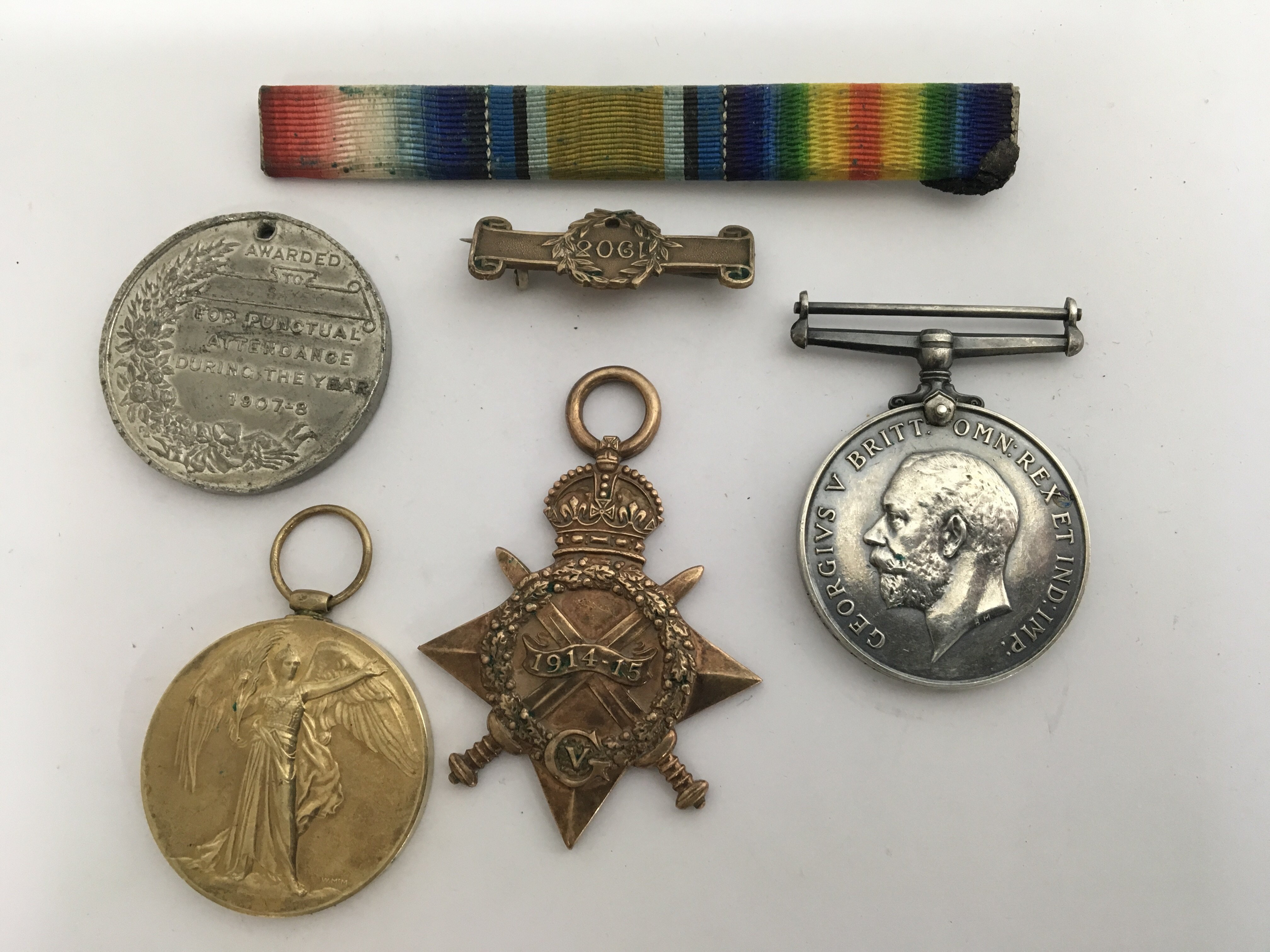 A WW1 medal group awarded to Pte. Charles Saxby 12 - Image 2 of 2