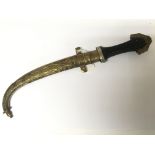 A North African Jambiya with engraved blade