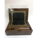 A brass bound writing box