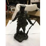 A shelter figure of a First World War soldier. Height approx 27cm.