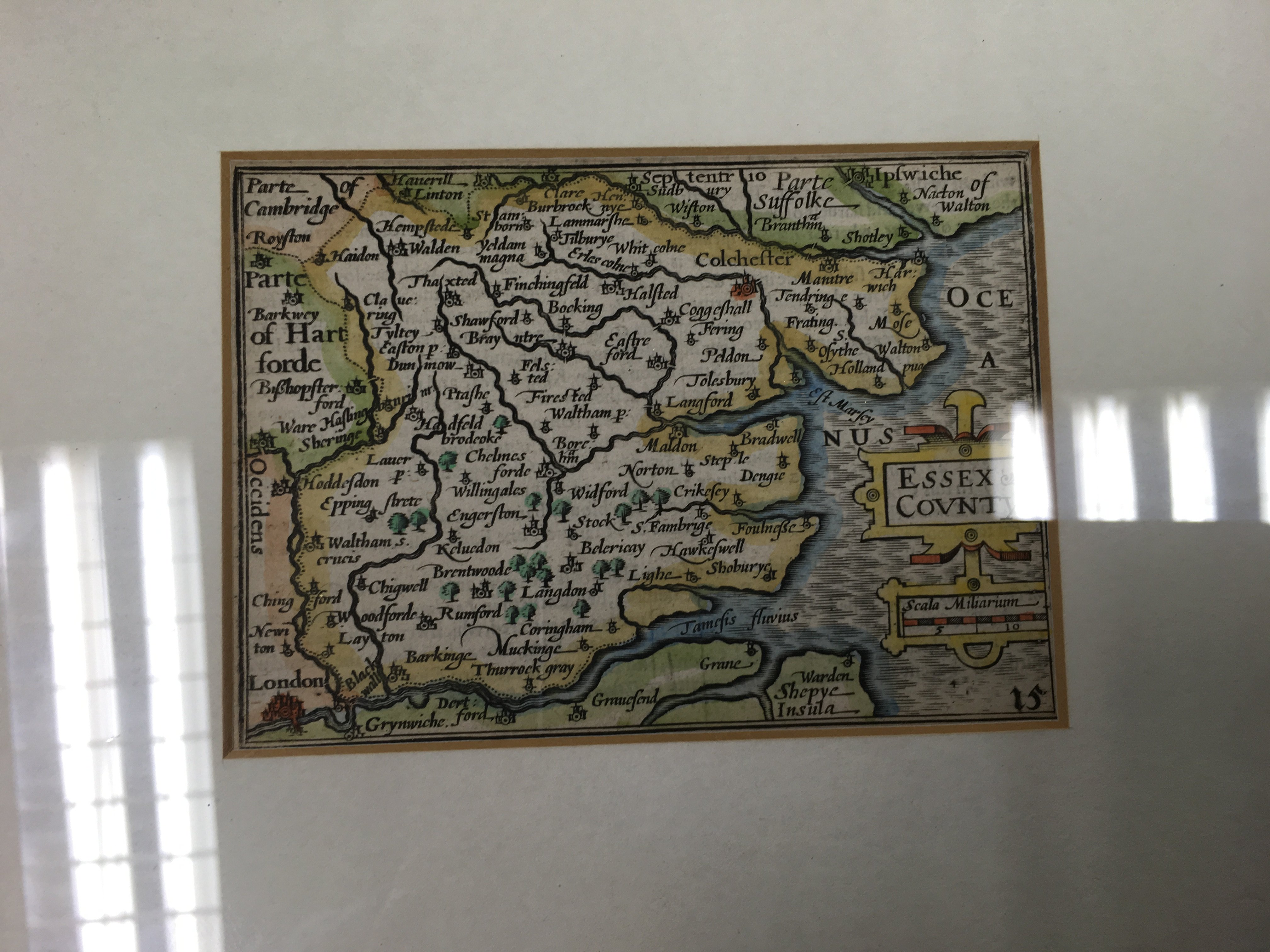 A small framed map of Cambridge & Suffolk, including four other framed 18th & 19th Century maps - Bild 4 aus 5