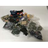 A quantity of plastic soldiers and military vehicl