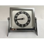 An Art Deco chrome Glen clock