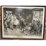 A framed print signed by Downing. Size approx 85x66cm