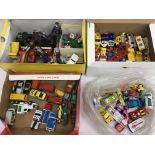 A collection of die cast Matchbox and Corgi vehicl