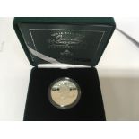 A 2000 silver proof piedfort £5 crown queen mother