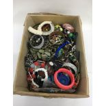 A box of costume jewellery.