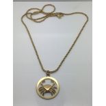 A 9ct Gold cancer star sign crab, pendent with att