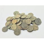 A collection of Roman coins, metal detecting finds