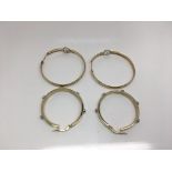 Two pairs of 9ct gold stone set earrings Weight approx 11.30g