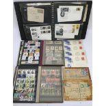 A large collection of mint GB postage stamps including one album, presentation packs, smilers, stamp