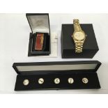 A Dunhill Rolaflex lighter, Citizens wristwatch an