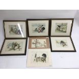Five framed and two mounted, Florence Upton prints