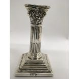 A Sheffield silver Corinthian candlestick.Approxim