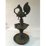 A 19th Century Hindu oil lamp, approx height 55cm.