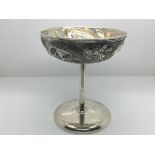 A Chinese silver cup marked WA with finely chased