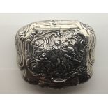 A silver continental tobacco box of neo classical