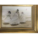 A gilt framed watercolour The bracing walk by John