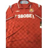 A signed " S Bobet " West Ham United football shir