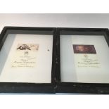 Six framed and glazed Mouton Rothschild wine print