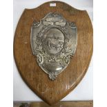 A large Birmingham silver mounted sheild presented