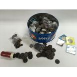 A tin of coins mainly Victorian onwards but some e