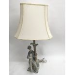 A Lladro lamp of a violinist, a/f