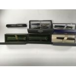 A collection of pens including boxed Waterman and