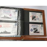 3 albums of first day covers depicting shipping du