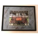 A signed and framed West Ham United team photo fro