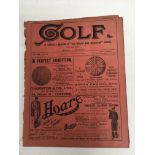 A series of bound ‘Golf’ magazines dated October/N