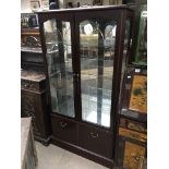 A 20th Century mahogany two door display cabinet f