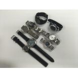 A mixed bag of watches including Diesel & Ingersol