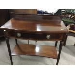 A Quality inlaid Mahogany serving table the top wi