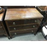 Two mahogany chest of drawers. Size approx 84x48x8