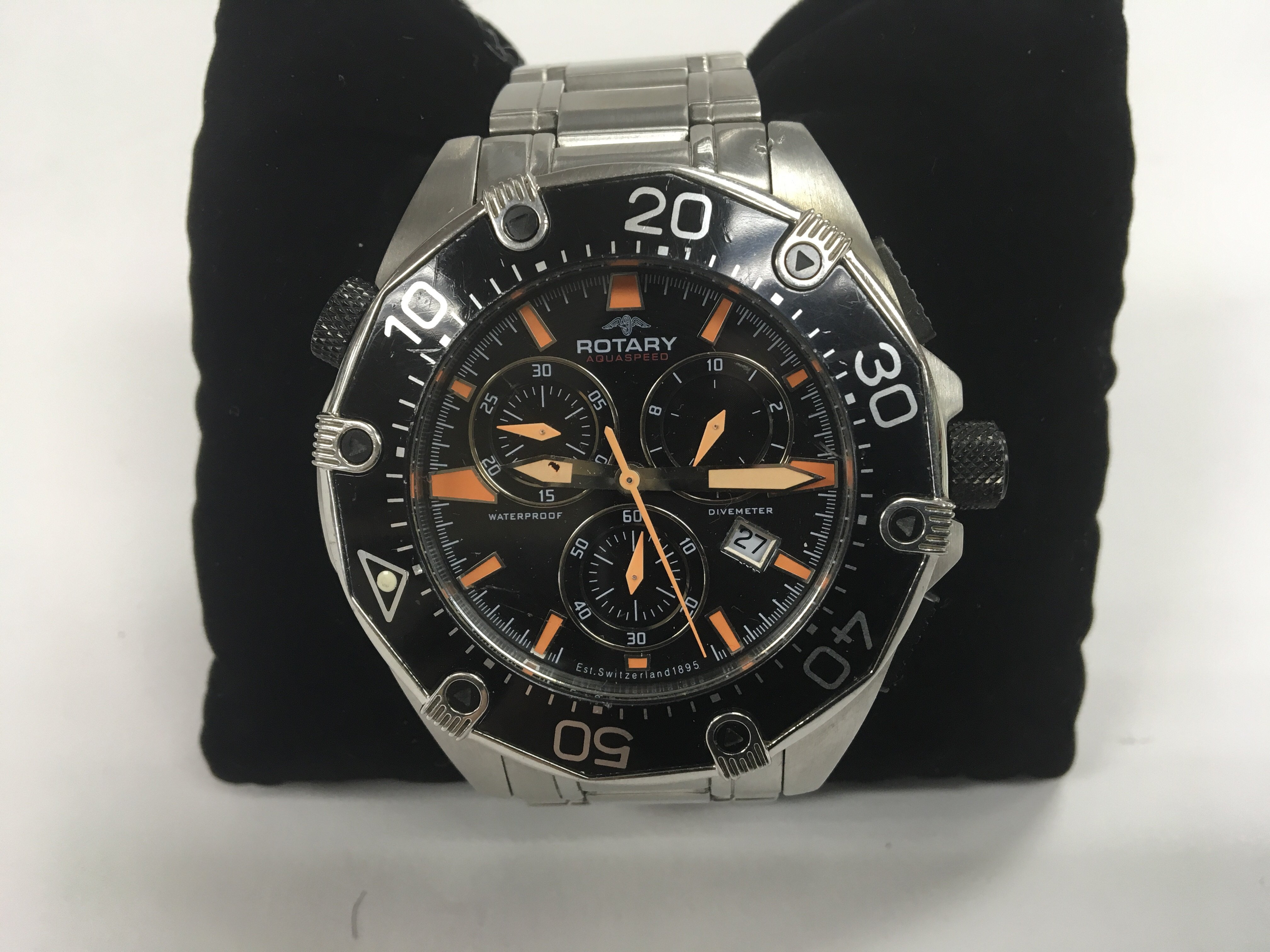 A boxed gents Rotary Aquaspeed chronograph watch. - Image 2 of 3