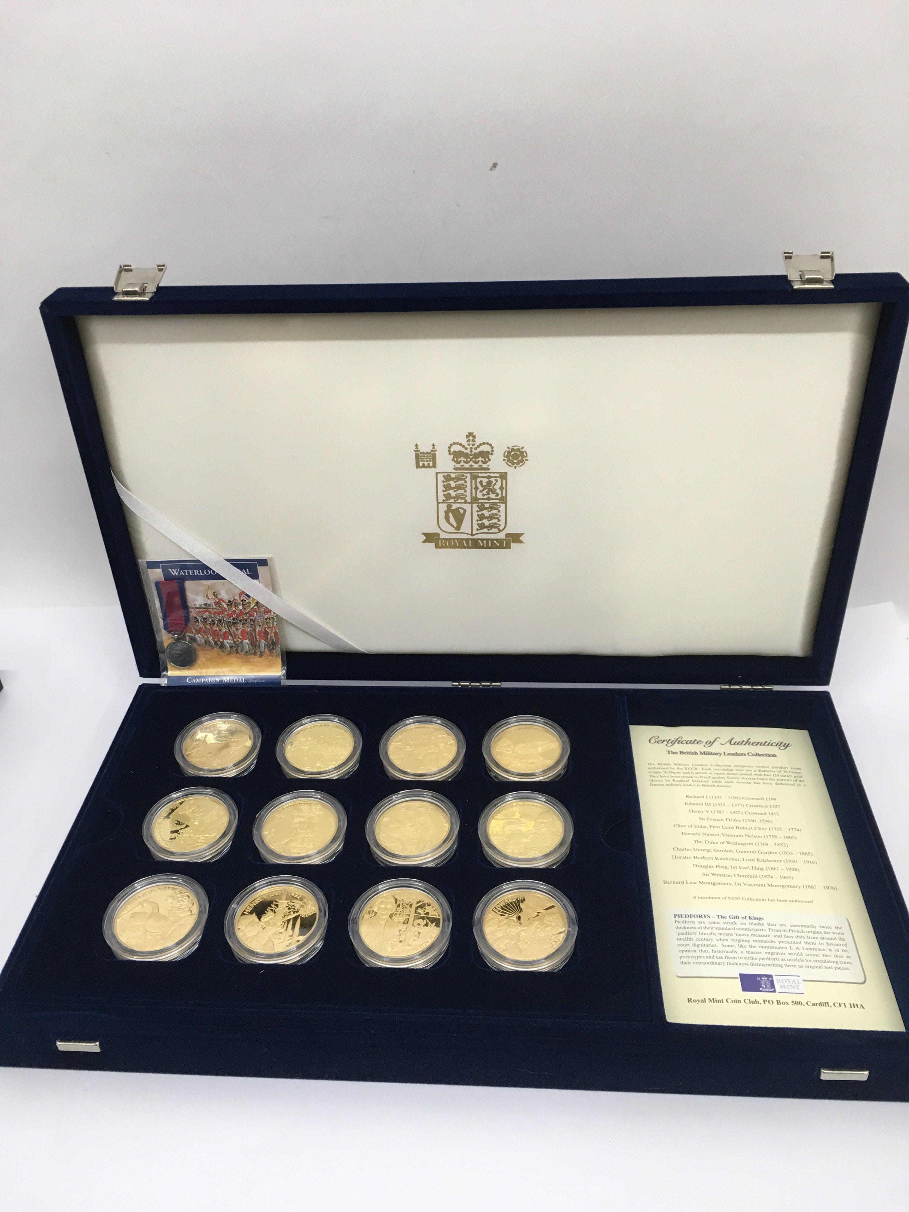 A cased Royal Mint British military set of nickel