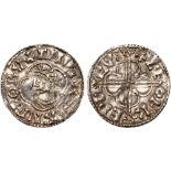 British Coins, Cnut, penny, quatrefoil type (1016-1035), BMC VIII, London, Leofred, crowned bust l.,