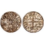 British Coins, Cnut, penny, quatrefoil type (1016-1035), BMC VIII, London, Wulfstan, crowned bust l.