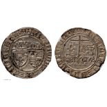 British Coins, Henry VI (1422-1453), Anglo-Gallic, grand blanc aux écus, St. Lô, hERICVS above two