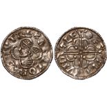 British Coins, Cnut, penny, quatrefoil type (1016-1035), BMC VIII, London, Leofsig, CNUT REX ANGLOR,