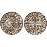 British Coins, Cnut, penny, quatrefoil type (1016-1035), BMC VIII, London, Eadwig, crowned bust l.