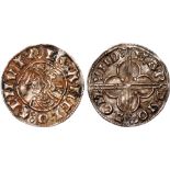 British Coins, Cnut, penny, quatrefoil type (1016-1035), BMC VIII, London, Eardnoth, crowned bust l.