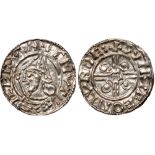 British Coins, Cnut, penny, pointed helmet type (1016-1035), BMC XIV, London, Wynsige, bust with a