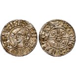 British Coins, Cnut, penny, pointed helmet type (1016-1035), BMC XIV, London, Eadwold, bust with a