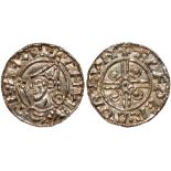 British Coins, Cnut, penny, pointed helmet type (1016-1035), BMC XIV, London, Aelfwerd, +CNV