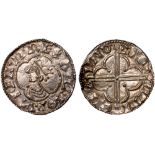 British Coins, Cnut, penny, quatrefoil type (1016-1035), BMC VIII, London, Godman, crowned bust l.