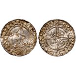 British Coins, Cnut, penny, pointed helmet type (1016-1035), BMC XIV, London, Aelfwerd, bust with